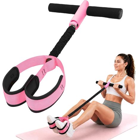 Banda de resistencia para entrenamiento de fuerza  Mangos antideslizantes, equipo deportivo para mujeres, fortalecimiento de los músculos abdominales, equipo de fitness para perder peso y hacer ejerci (1/5)