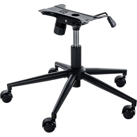 CLP – Chaise de bureau réglable en hauteur avec piètement chromé – 5 roulettes légères – Capacité de charge 120 kg – Dimensions 39-44,5 cm