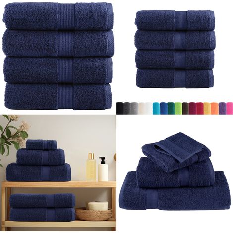Premium-Waschtücher SOLUND 4 Stk. Marineblau 30x30 cm 600 g/m² - Baumwollhandtücher - Gesichts-Handtuch (1/5)