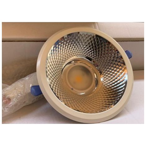 Plafonnier encastré LED 20W Ø 233mm 4000K 2200lm avec driver 230V réflecteur alu brillant IK07 IP44 CIRCUS V2 DIETAL 105989