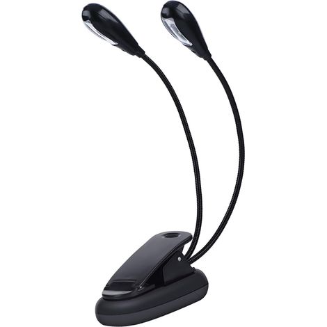 Clip sur Pupitre de Lecture Livre Mini Lampe LED à Double Bras (1/5)