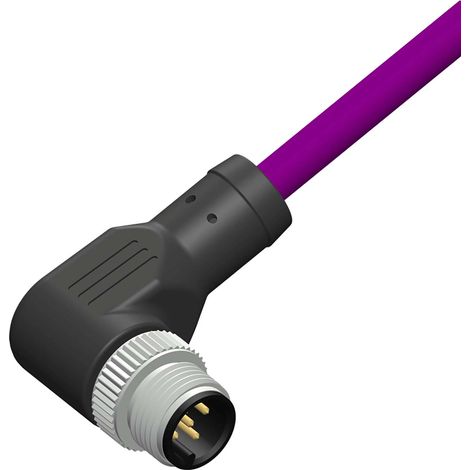 Connecteur pré-câblé RS PRO 2 conducteurs , Fiche mâle coudée M12 Mâle, 10m ( Prix pour 1 )