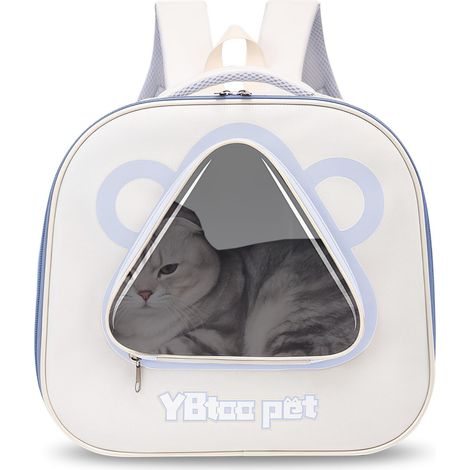 Sac à dos pour chat et animal de compagnie - Sac de transport pliable pour chat et chien - Sac à dos de transport respirant,bleu