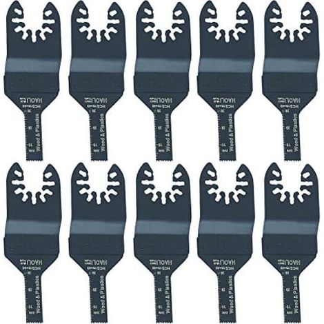 Packs de 10 lames scie Outil oscillant Accessoires pour Multimaster Power Tools comme Fein, Dremel, Bosch, Makita, Dewalt, Black & Decker -