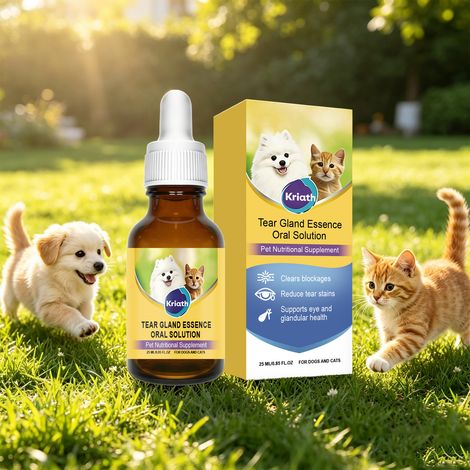 Solution buvable de sérum oculaire doux pour animaux de compagnie, idéale pour le nettoyage et les soins quotidiens des yeux – 25 ml (1/5)