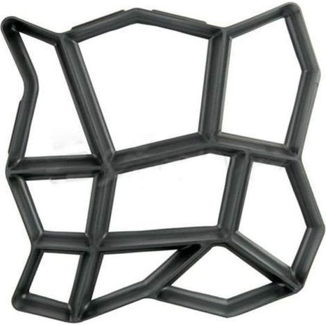 43x43cm Moule à Pavé Irrégulier Béton pour Chemin Path Maker Moule à Pavage Plastique Moule pour Pavement Allée Patio de Jardin Terrasse Pathmate Stone (1/5)
