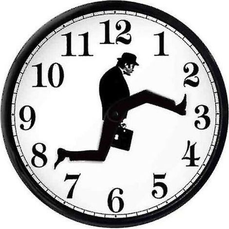 Horloge murale silencieuse créative Monty Python – Design humoristique noir – Taille 25 x 4 cm – Pour salon, bureau ou chambre (1/4)