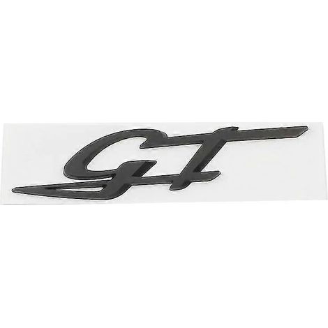 3D-Metall-GT-Logo-Emblem-Aufkleber für Maserati Levante, Quattroporte, Ghibli, Modena, GT, MC20 – Mattschwarz