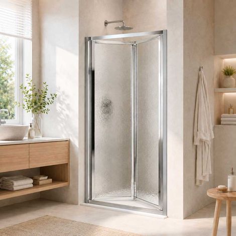 "PORTA A SOFFIETTO """"SMERALDA"""" STAMPATO C 3MM PROFILO CROMO 73-78 - Ap. 68 cm"