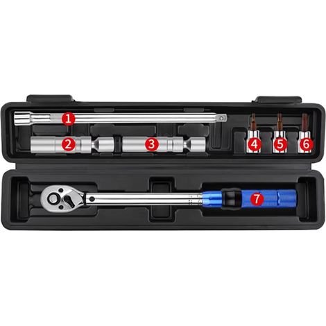Jeu de 7 clés dynamométriques, jeu de clés à douille magnétiques ultra-fines pour bougies d'allumage, kit d'outils de démontage pour voitures et motos (1/5)
