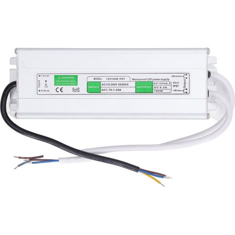 Alimentation LED 100W 12V DC, Convertisseur 110V‑260V AC pour Bandes Lumineuses (1/5)