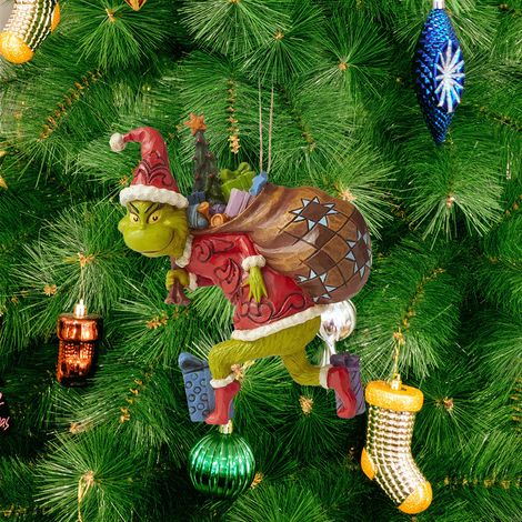 Figurine de Noël en résine verte, pendentif décoratif pour sapin de Noël, cadeau idéal pour les fêtes. (1/5)