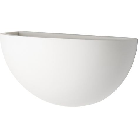 Litecraft Torridon Wall Uplighter Plaster Curved Fitting - White (1/5)
