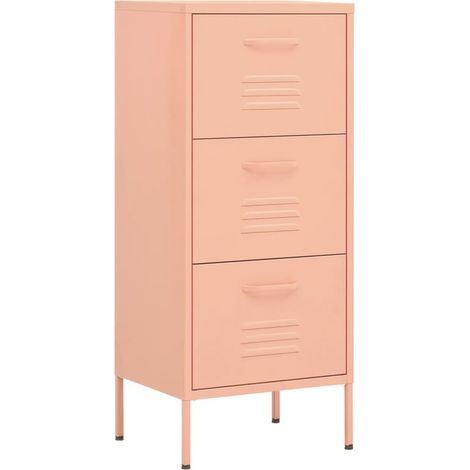 Maison Exclusive - Armoire de rangement Rose 42,5x35x101,5 cm Acier
