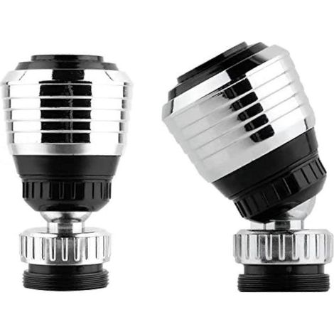 Aérateur de robinet multifonctionnel, buse de robinet rotative à 360 degrés, filtre réglable, économie d'eau pour la cuisine (2 pièces) (1/5)