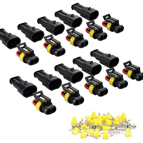 10 pièces Voiture Étanche Connecteur Électrique, connecteur 2 broches, connecteur de câble Automobile, pour voiture camion moto (1/3)