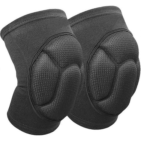 paire de genouillères épaisses en mousse, protections pour genoux, manchons de genou pour la danse et les sports-25x16cm-Black
