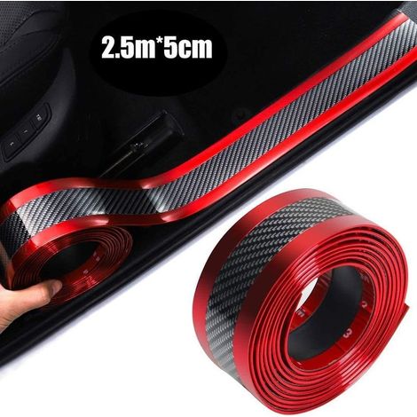 1M Bande de Coffre de Pare-choc Arrière Protection de Bordure Portières plaque de Seuil de Coffre Arrière Auto de Seuil Anti-choc Bande(Rouge Bilatéral) (1/5)
