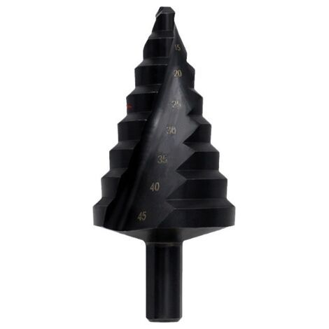 Sollbry Foret Etage, Foret Conique Hss de 10 À 45 Mm, Foret Fraise Meche Etage, Idéal pour Le Métal, Le Bois, Les Plastiques, Laiton, Aluminium (1/5)