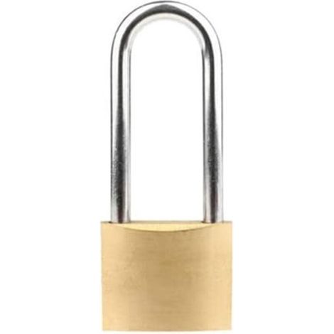 Candado universal de latón de 30 mm con 3 llaves, grillete largo/corto para taquillas, instalaciones deportivas, colegios, jardines y vallas. (1/5)