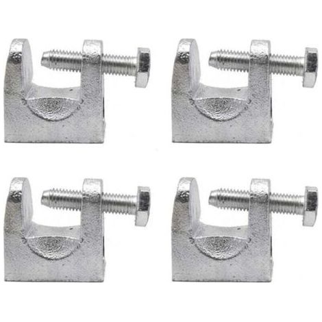 4 Pièces Pince Poutre, Pinces Support Acier Galvanisé, Pince Poutr, Pince Pour Profilé KCK, Ouverture 25mm, Utilisé Dans l'électricité, le Pétrole, la Construction, l'acier et d'autres (1/4)