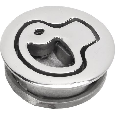 Verrou de trappe bateau 2in, loquet rond inox 316, fermeture encastrée à tirer, pour camping-car, marine et maison (1/5)