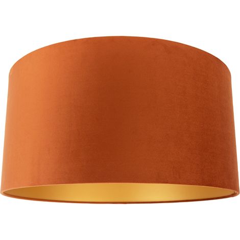 QAZQA Fabric Lampshade Orange with Gold Interior 50/50/25 (1/5)