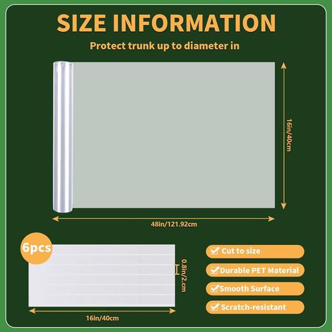 Manchon de protection de tronc en PVC transparent, collier anti-escalade anti-écureuil pour écorce et racines, Composition : 40120, Couleur : transparent (1/5)