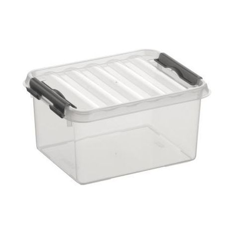 Sunware Aufbewahrungsbox Q-Line mit Deckel 20 x 15 cm 2 L transparent Boxen, Körbchen & Kisten (1/3)