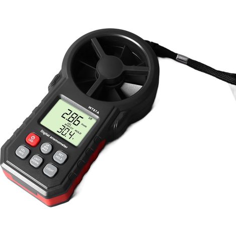 Anémomètre numérique, capteur de vitesse du vent, testeur de température du vent, écran LCD pour usage extérieur (1/5)
