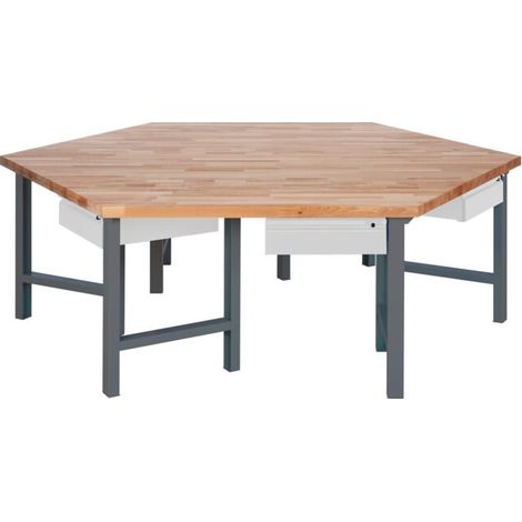 Etabli de groupe STIER avec 6x1 tiroirs, lxPxH 2 700x2 340x790-1 140 mm