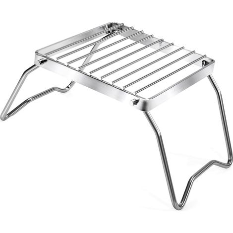 Minibarbacoa plegable de acero inoxidable con bolsa de almacenamiento, ideal para asar a la parrilla, acampar y hacer picnics. (1/5)