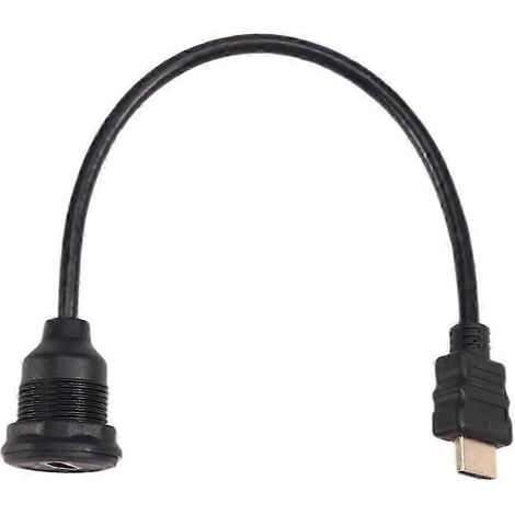 Câble de montage sur panneau compatible 4K, adaptateur femelle-mâle rond encastré, câble haute vitesse de haute qualité. WHBYV (1/4)