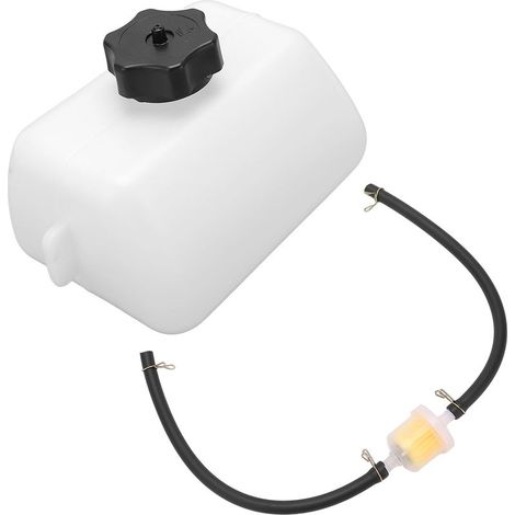 TONYSA Réservoir de carburant à gaz 1L avec filtre de tuyau blanc, 43cc 47cc 49cc, 2 temps, Mini moto ATV (1/4)