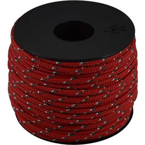 Corde - 2 mm - 50 m - Rouge - Polypropylène UV Stabilisé
