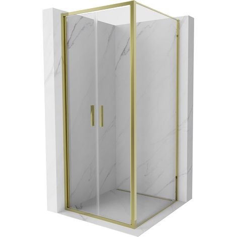 Mexen Exo Duschkabine klappbar 120 x 120 cm, transparent, gold - 814-120-120-50-00 (1/5)