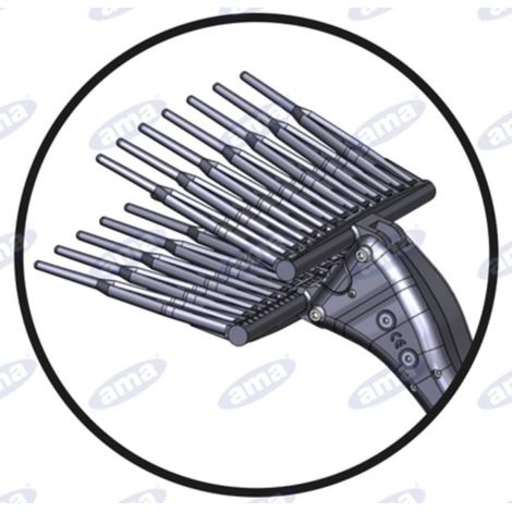 Récolteuse d'olives électrique perche télescopique 2200 - 3100mm FURORE 12V - 300W (1/3)