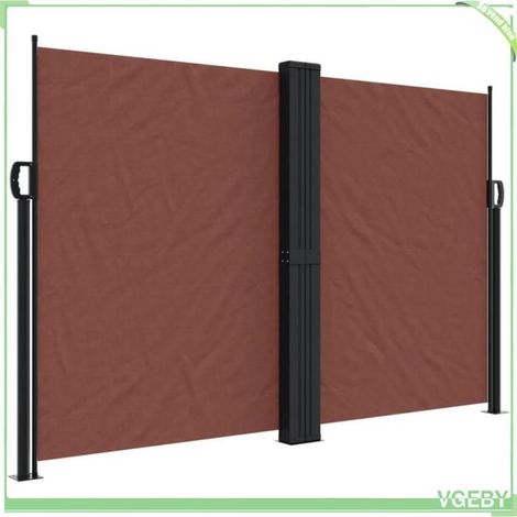 Auvent latéral rétractable - FAFEICY - 4004734 - Marron - 160x1000 cm - Anti-UV (1/5)