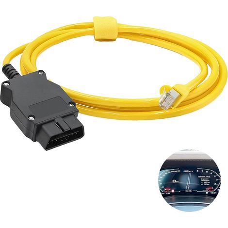 Cable ENET OBD-II vers Ethernet RJ45 pour Codage et Programmation en Série F, Connecteur Performance Compatible Série 1, 3, 5, 6, 7, X pour Diagnostics et Modifications de Véhicules (1/5)