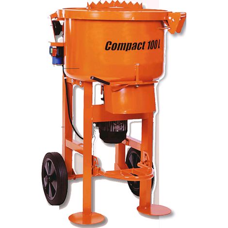 Altrad – Malaxeur compact 100 litres – Moteur monophasé 230V – Châssis renforcé – Roues de transport ø 330 mm – Vidange facile dans seau ou brouette