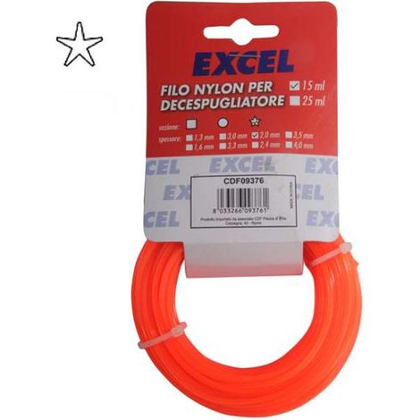 Filo Nylon Pentagono Mm 2,4 M 15 Excel 04925