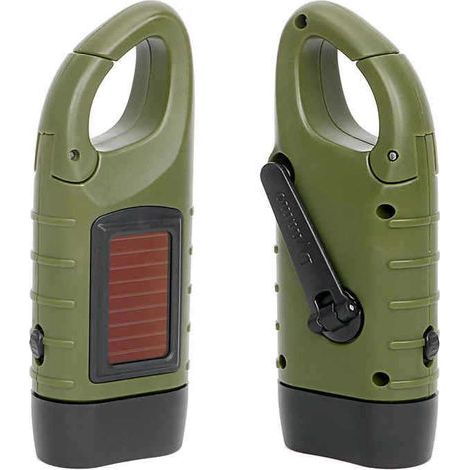 Rechargeable LED solar flashlight with crank, emergency lighting for outdoor activities [Energy efficiency class A+++] (1/5)