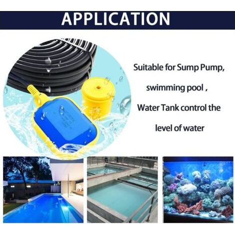 m Schwimmerschalter, automatische Wasserstandsregelung, Niveauregler mit Kabel für Pumpen (1/5)