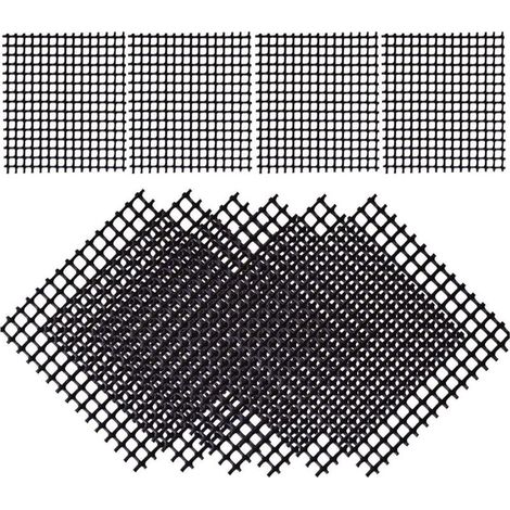 50 pcs grille plastique,grillage plastique pot bonsai,pot pour bonsai,Grilles de Drainage en Plastique, Noir,Grille de Drainage carrée pour Coupe Bonsai, Pot de Fleurs ou jardinière (1/5)