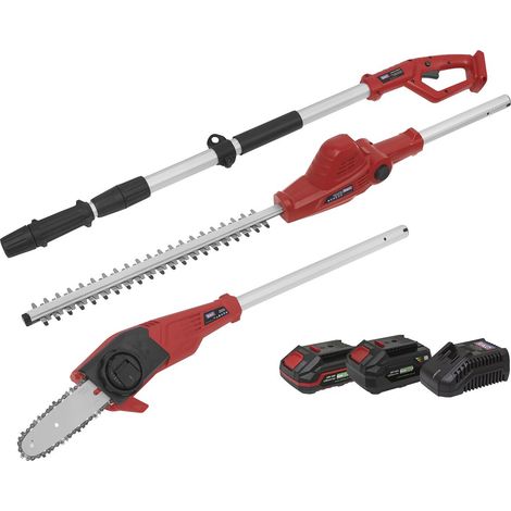 Sealey SV20 Series Cordless Telescopic Hedge Trimmer & Chainsaw Kit 20V - 2 Batteries CP20VTPCOMBO (1/5)