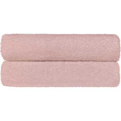 Set Asciugamani Bagno 100% Cotone Super Assorbenti Telo Doccia Spugna Professionali Salvietta Lavetta Viso Asciugamano Salviette Teli Asciugamano Ospite Qualità Hotel Lavette 2 Asciugamani - Rosa