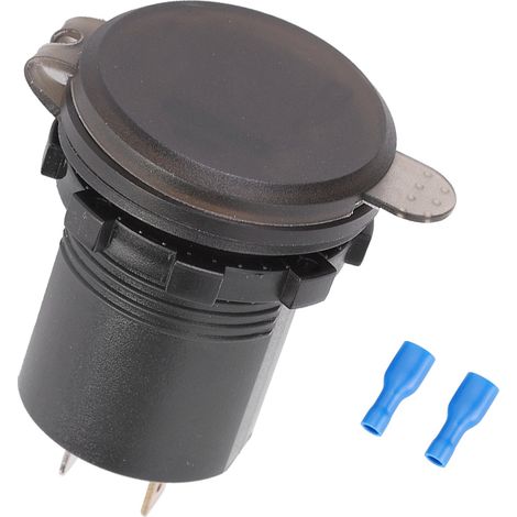 Chargeur USB voiture 3-en-1 2.4A numérique LED IP66 multifonction thermomètre voltmètre (1/5)