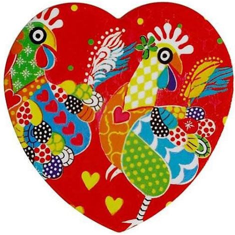 SOTTOBICCHIERE LOVE HEARTS 10CM CHICKEN DANCE