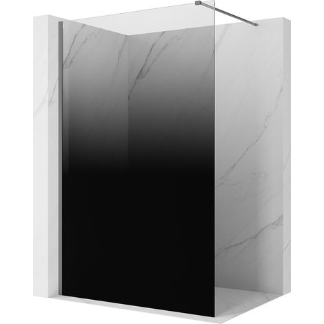 Mexen Kioto Duschwand Walk-in 140 x 200 cm, ombre schwarz 8 mm, Gun Metal - 800-140-101-95-76 (1/5)