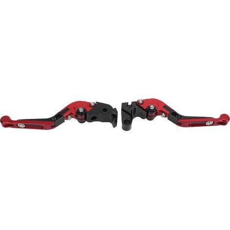 Leve frizione pieghevoli CNC 6061 per moto, leva freno in lega di alluminio per YZF R1 R6 R6S rossa. (1/4)